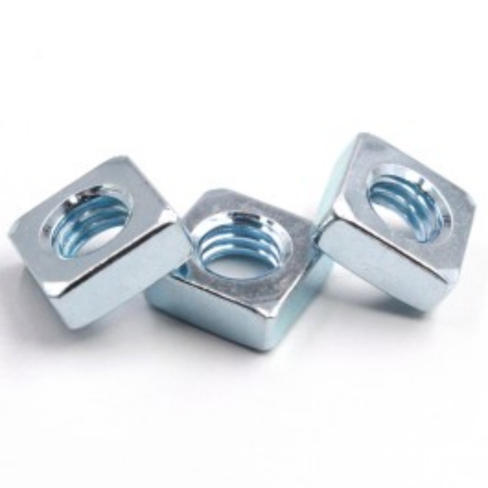 Blue zinc square nut