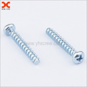 zinc plated pan head phillips trilobular thread forming screw