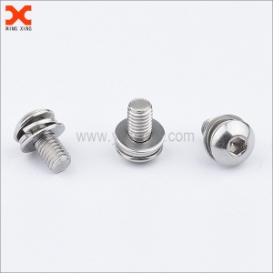 18-8 stainless steel double sems socket cap truss head screw supplier