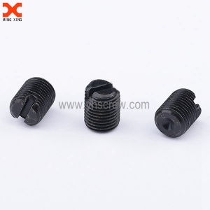 12.9 grade black zinc cup point slotted set screw wholesale