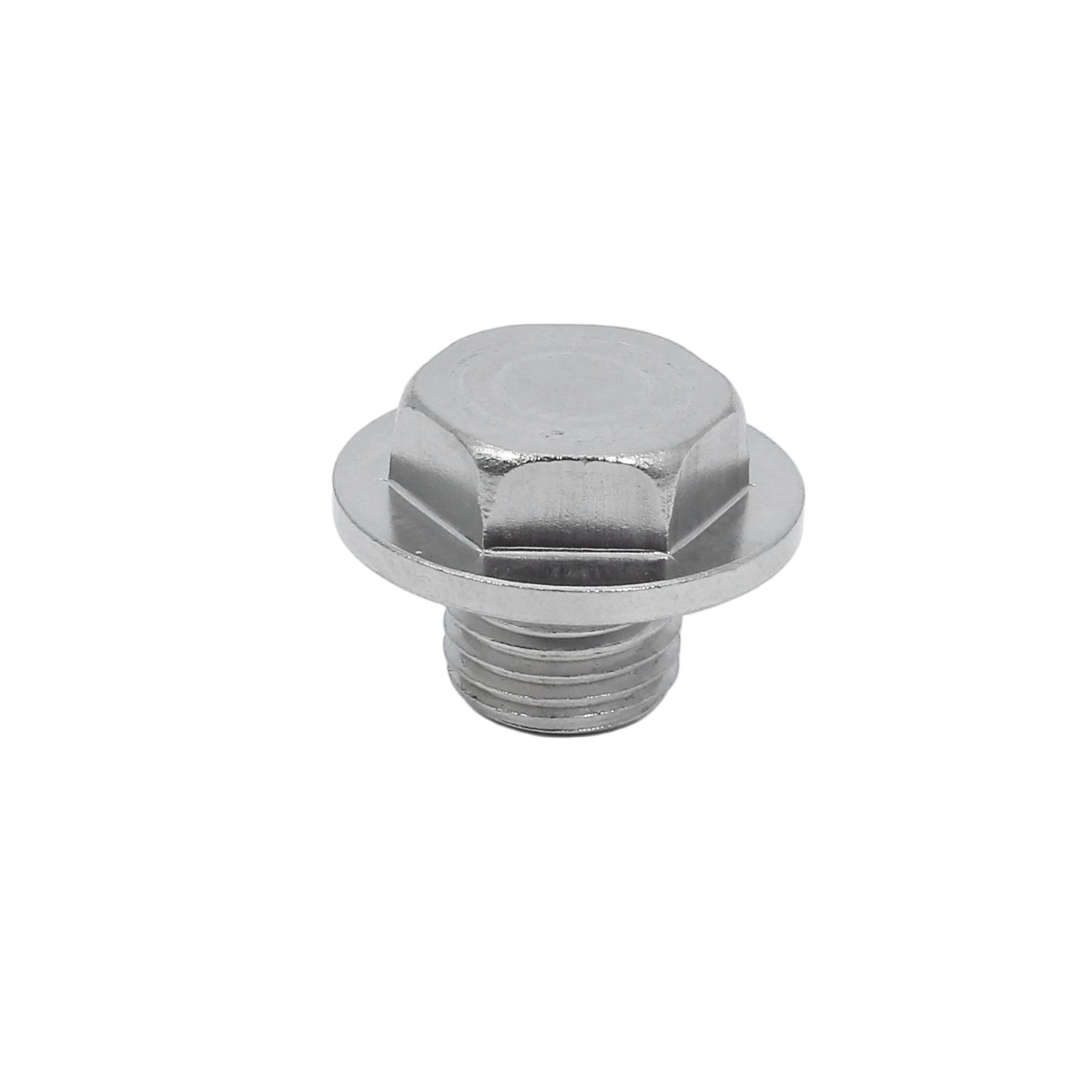 Horizontal micro PV stainless screws macro close-up