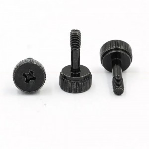knurled black screws