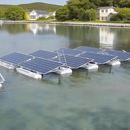 lake floating solar overview  solar carport bracket joint